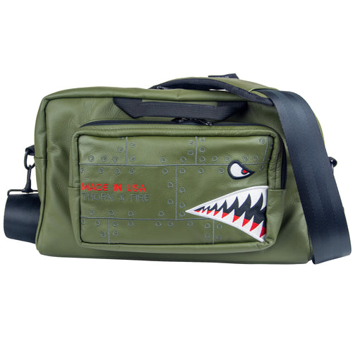 Riveted Bomber/Warhawk Leather Range Bag